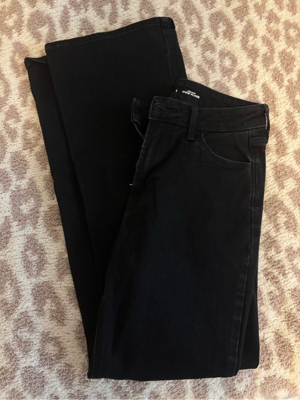 old navy high rise wow flare black jeans